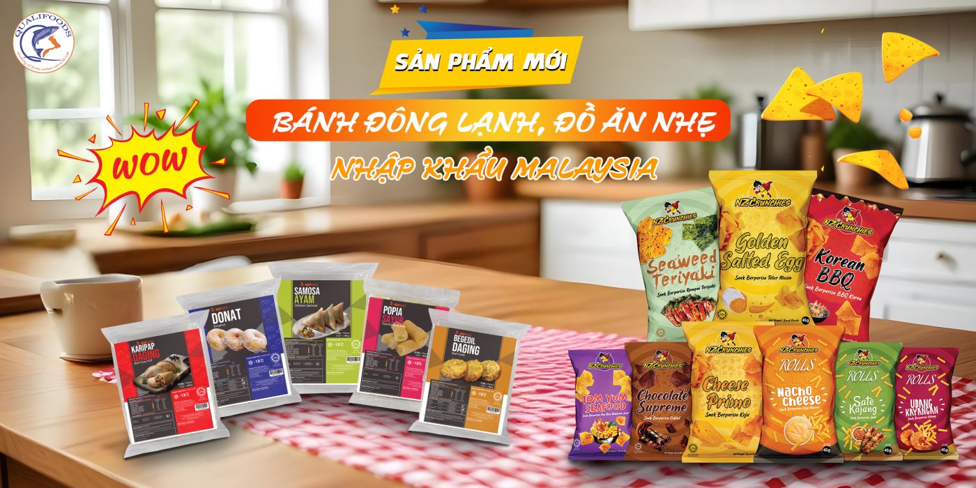 QUALIFOODS CHÍNH THỨC PHÂN PHỐI ĐỘC QUYỀN CÁC DÒNG BÁNH, SNACK NHẬP KHẨU MALAYSIA